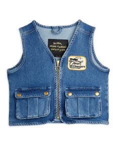 Preview: MINI RODINI Jeansweste - blau